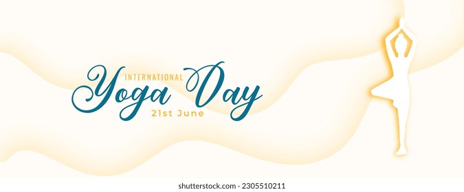 nice 21st yoga day event banner for indian immunity therapy vector