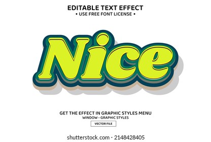 Nice 3D editable text effect template