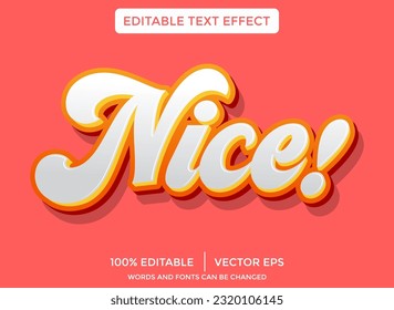 nice 3D editable text effect template