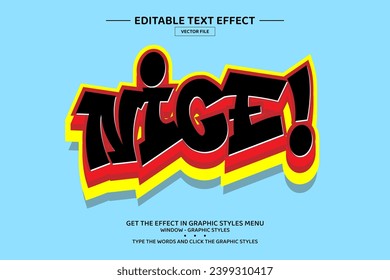 Nice 3D editable text effect template