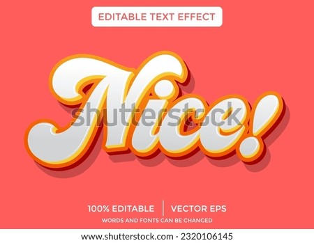nice 3D editable text effect template ストックフォト © 