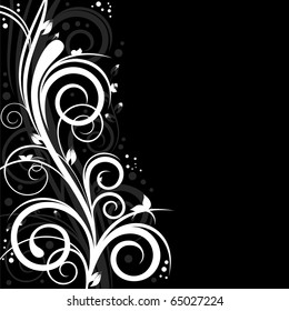 Nice abstract background with floral design and free space for Your text