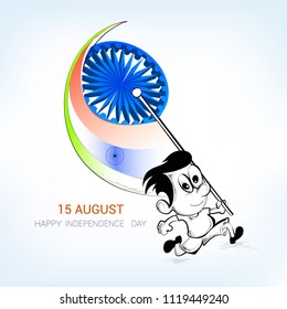 nice abstract, banner or poster for 15th of August, Independence Day of INDIA, with nice and creative design illustration.