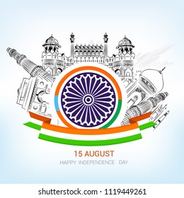 nice abstract, banner or poster for 15th of August, Independence Day of INDIA, with nice and creative design illustration.