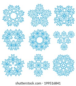 Nice abstract flower elements for creative design