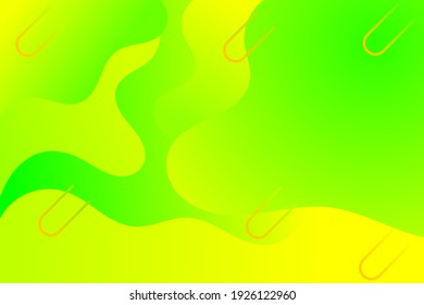 Nice abstract fluid background with yellow green color