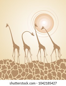 nice african animals background design