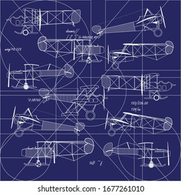 nice airplane plans in blue paper