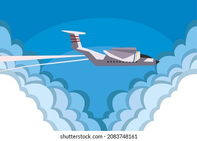 nice airplane poster on sky