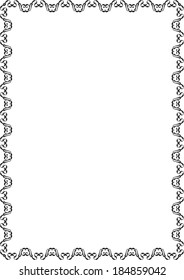 Nice art border is on white