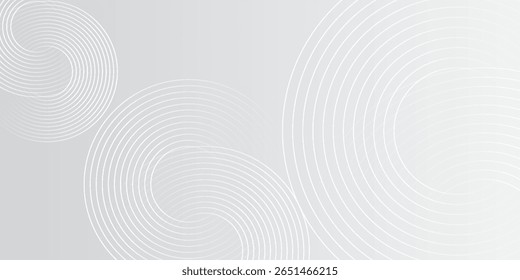 Nice art  light gradient design illustration white glowing geometric lines on gray background. Modern shiny blue circle abstract