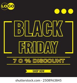 nice and attractive  black friday social post design