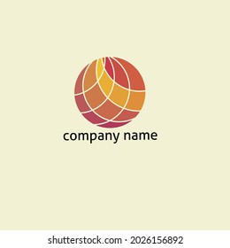 bonito y atractivo logotipo de tierra con fuerte mezcla de color, formato vectorial