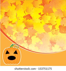 Nice autumn pumpkin backgroun for halloween