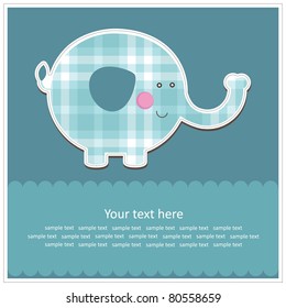 nice baby card. vector illustration