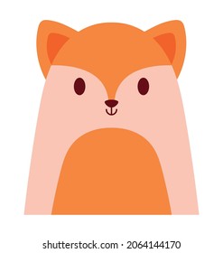 nice baby fox over white