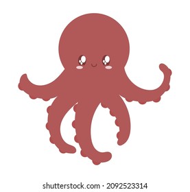 nice baby octopus over white
