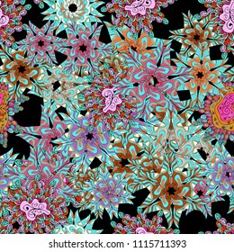 Nice background. Doodles cute pattern. Seamless Beautiful fabric pattern. Vector - stock. It can be used on wallpaper, mug prints, baby apparels, wrapping boxes etc.