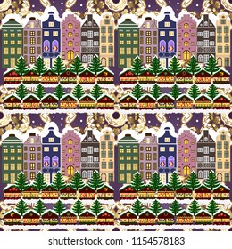 Nice background. Neutral, blue and black on colors. Doodles cute pattern. Raster - stock. Seamless Beautiful fabric pattern.