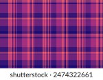 Nice background textile pattern, geometrical tartan vector plaid. Volume seamless check fabric texture in pink and regimental colors.