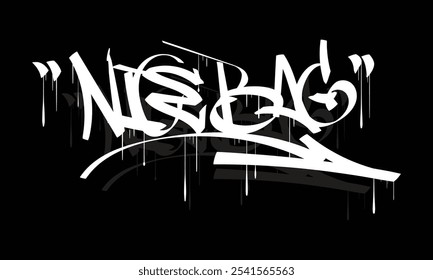 NICE BAG graffiti tag style design