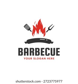 Nice Barbecue Logo Design Ilustração