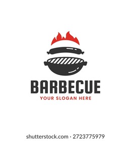 Nice Barbecue Logo Design Ilustração