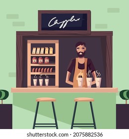 nice barista design on coffee shop