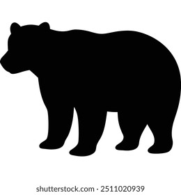 nice bear vector logo in black and white