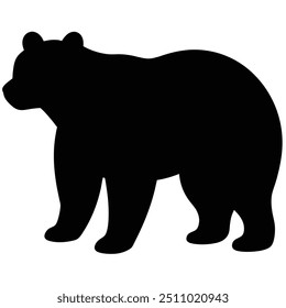 nice bear vector logo in black and white