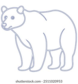 nice bear vector logo in black and white