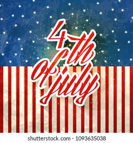 nice and beautiful abstarct or poster for 4th of July or Independence Day of USA with nice and creative design illustration.