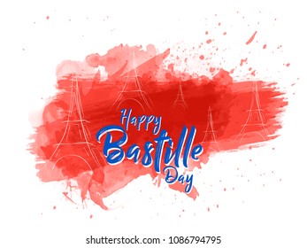 nice and beautiful abstarct or poster for Bastille Day or Viva La France or 14th of July with nice and creative design illustration.