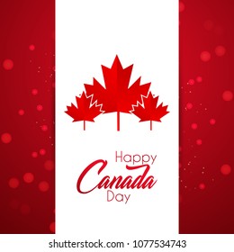 nice and beautiful abstarct or poster for Canada Day with nice and creative design illustration in a background.