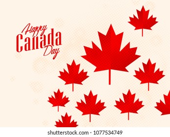 nice and beautiful abstarct or poster for Canada Day with nice and creative design illustration in a background.