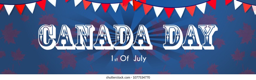 nice and beautiful abstarct or poster for Canada Day with nice and creative design illustration in a background.