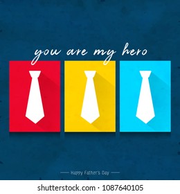 nice and beautiful abstarct or poster for Father's Day or Dad you are my Hero with nice and creative design illustration.