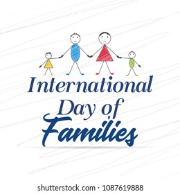 nice and beautiful abstarct or poster for International Day of Families with nice and creative design illustration.