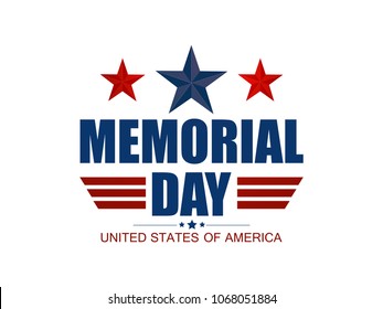 nice and beautiful abstarct or poster for Memorial Day with nice and creative design illustration in a background, Memorial Day of USA.