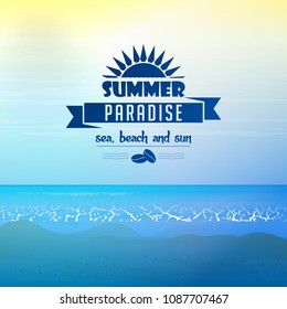 nice and beautiful abstarct or poster for Summer Holiday or Summer Paradise with nice and creative design illustration.