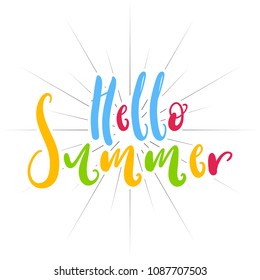 nice and beautiful abstarct or poster for Summer Holiday or Hello Summer with nice and creative design illustration.