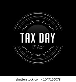 nice and beautiful abstract, banner or poster for Tax Day with nice and creative design illustration in 
background.