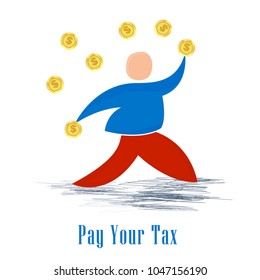 nice and beautiful abstract, banner or poster for Tax Day with nice and creative design illustration in 
background.
