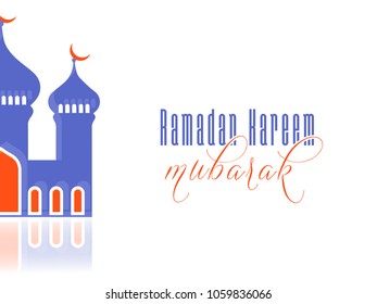 nice and beautiful abstract, banner or poster for Ramadan Kareem Mubarak or Eid Mubarak with nice and creative design illustration in a background.