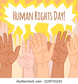 nice and beautiful abstract for Human Rights Day background with nice and creative design illustration