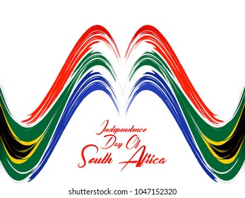 nice and beautiful abstract for Independence Day of South Africa with nice and creative design illustration of a National Flag in a background.