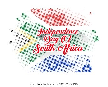 nice and beautiful abstract for Independence Day of South Africa with nice and creative design illustration of a National Flag in a background.