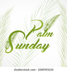 nice and beautiful abstract for Palm Sunday with nice and creative design illustration of a palm leaf in a background.
