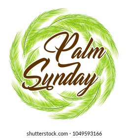 nice and beautiful abstract for Palm Sunday with nice and creative design illustration of a palm leaf in a background.