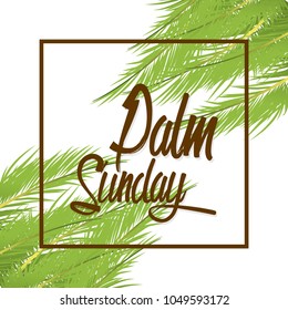 nice and beautiful abstract for Palm Sunday with nice and creative design illustration of a palm leaf in a background.